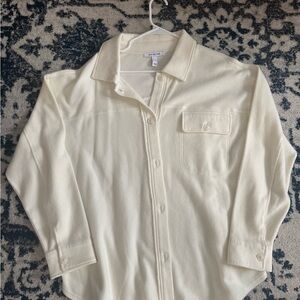 new Peace Love World Ivory Collared shacket Shirt size xl